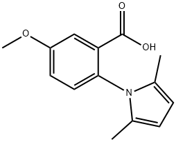 2-(2,5-Dimethyl-pyrrol-1-yl)-5-methoxy-benzoic acid Struktur