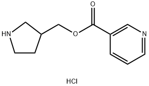 3-Pyrrolidinylmethyl nicotinate hydrochloride Struktur