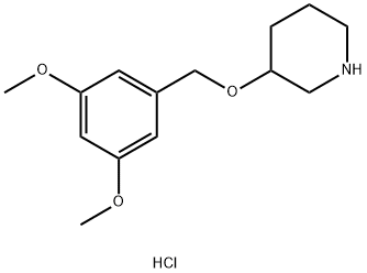 3-[(3,5-Dimethoxybenzyl)oxy]piperidinehydrochloride Struktur