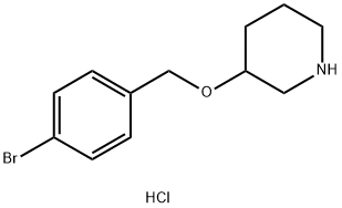 3-[(4-Bromobenzyl)oxy]piperidine hydrochloride Struktur