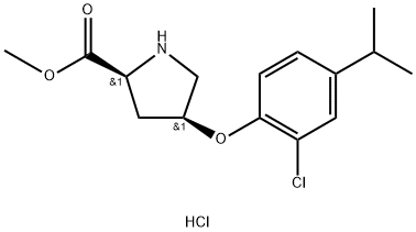 Methyl (2S,4S)-4-(2-chloro-4-isopropylphenoxy)-2-pyrrolidinecarboxylate hydrochloride Struktur