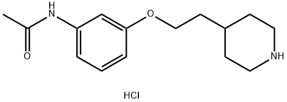 N-{3-[2-(4-Piperidinyl)ethoxy]phenyl}acetamidehydrochloride Struktur