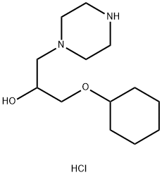 1-Cyclohexyloxy-3-piperazin-1-yl-propan-2-oldihydrochloride Struktur