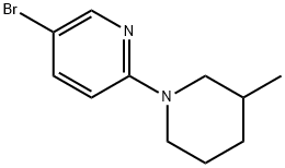 1-(5-Bromo-2-pyridinyl)-3-methylpiperidine Struktur