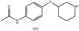 N-[4-(3-Piperidinyloxy)phenyl]acetamidehydrochloride Struktur