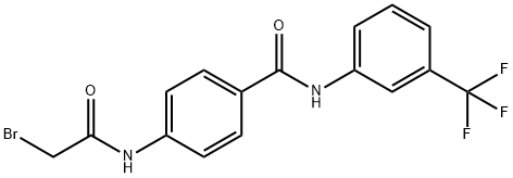 4-[(2-Bromoacetyl)amino]-N-[3-(trifluoromethyl)-phenyl]benzamide Struktur