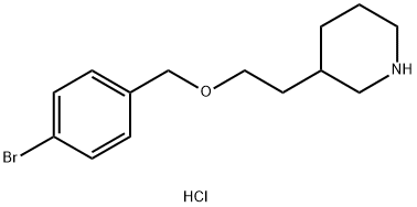 3-{2-[(4-Bromobenzyl)oxy]ethyl}piperidinehydrochloride Struktur