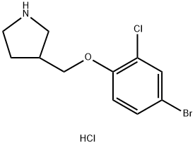 3-[(4-Bromo-2-chlorophenoxy)methyl]pyrrolidinehydrochloride Struktur