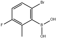 2-Bromo-5-fluoro-6-methylphenylboronic acid Struktur