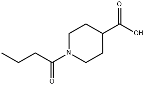 4-piperidinecarboxylic acid, 1-(1-oxobutyl)- Struktur