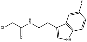 acetamide, 2-chloro-N-[2-(5-fluoro-1H-indol-3-yl)ethyl]- Struktur