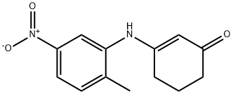 2-cyclohexen-1-one, 3-[(2-methyl-5-nitrophenyl)amino]- Struktur