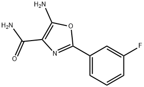 4-oxazolecarboxamide, 5-amino-2-(3-fluorophenyl)- Struktur