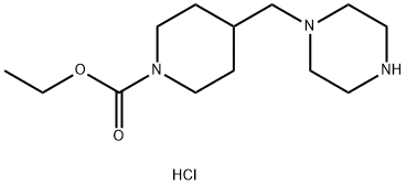 1-piperidinecarboxylic acid, 4-(1-piperazinylmethyl)-, eth Struktur