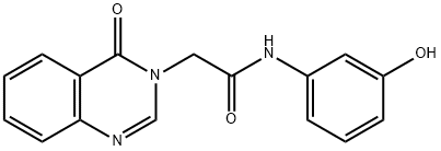 3(4H)-quinazolineacetamide, N-(3-hydroxyphenyl)-4-oxo- Struktur