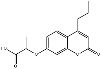 2-[(2-Oxo-4-propyl-2H-chromen-7-yl)oxy]-propanoic acid Struktur