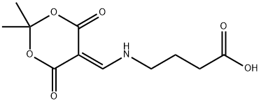 4-{[(2,2-Dimethyl-4,6-dioxo-1,3-dioxan-5-ylidene)-methyl]amino}butanoic acid Struktur