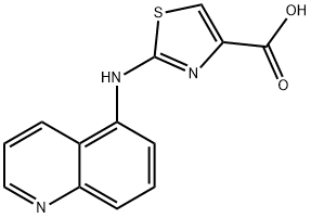 2-(Quinolin-5-ylamino)-1,3-thiazole-4-carboxylic acid Struktur