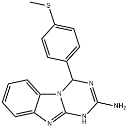 4-[4-(Methylthio)phenyl]-1,4-dihydro-[1,3,5]triazino[1,2-a]benzimidazol-2-amine Struktur