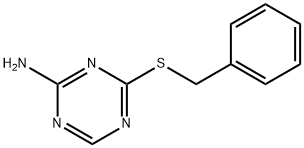 4-(Benzylthio)-1,3,5-triazin-2-amine Struktur