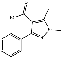 1,5-Dimethyl-3-phenyl-1H-pyrazole-4-carboxylic acid Struktur