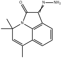 (1E)-4,4,6-Trimethyl-4H-pyrrolo[3,2,1-ij]-quinoline-1,2-dione 1-hydrazone Struktur