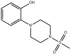 1-(2-Hydroxyphenyl)piperazin-4-methylsulfonamide Struktur