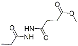 Methyl 4-oxo-4-(2-propionylhydrazino)butanoate Struktur