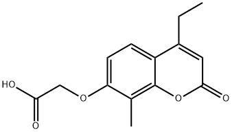 [(4-Ethyl-8-methyl-2-oxo-2H-chromen-7-yl)oxy]-acetic acid Struktur