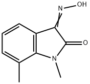 (3Z)-1,7-Dimethyl-1H-indole-2,3-dione 3-oxime Struktur