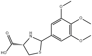 (4S)-2-(3,4,5-Trimethoxyphenyl)-1,3-thiazolidine-4-carboxylic acid Struktur