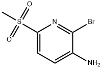 2-Bromo-6-methanesulfonylpyridin-3-amine Struktur