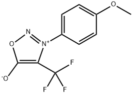 3-(4-Methoxyphenyl)-4-(trifluoromethyl)-3H-1,2,3-oxadiazol-1-ium-5-olate Struktur