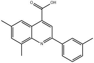 6,8-DIMETHYL-2-(3-METHYLPHENYL)QUINOLINE-4-CARBOXYLIC ACID Struktur