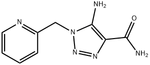 5-amino-1-(2-pyridinylmethyl)-1H-1,2,3-triazole-4-carboxamide Struktur