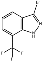 3-bromo-7-(trifluoromethyl)-1H-indazole Struktur