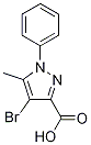 4-Bromo-5-methyl-1-phenyl-1H-pyrazole-3-carboxylic acid Struktur