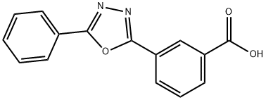 3-(5-Phenyl-1,3,4-oxadiazol-2-yl)benzoic acid Struktur