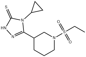 4-Cyclopropyl-5-[1-(ethylsulfonyl)piperidin-3-yl]-4H-1,2,4-triazole-3-thiol Struktur