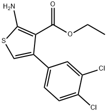 Ethyl 2-amino-4-(3,4-dichlorophenyl)thiophene-3-carboxylate Struktur