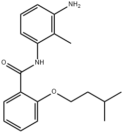 N-(3-Amino-2-methylphenyl)-2-(isopentyloxy)-benzamide Struktur