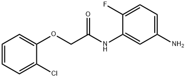 N-(5-Amino-2-fluorophenyl)-2-(2-chlorophenoxy)-acetamide Struktur