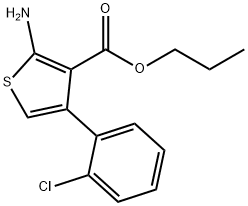 Propyl 2-amino-4-(2-chlorophenyl)thiophene-3-carboxylate Struktur