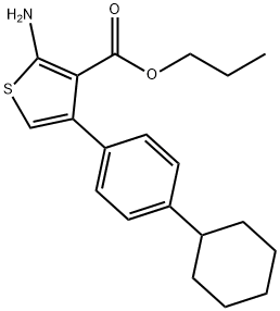 Propyl 2-amino-4-(4-cyclohexylphenyl)thiophene-3-carboxylate Struktur