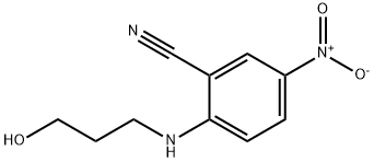 2-[(3-hydroxypropyl)amino]-5-nitrobenzonitrile Struktur