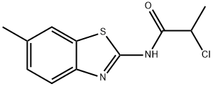 2-chloro-N-(6-methyl-1,3-benzothiazol-2-yl)propanamide Struktur