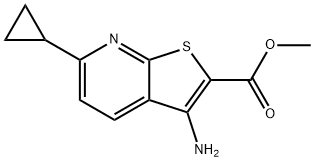 methyl 3-amino-6-cyclopropylthieno[2,3-b]pyridine-2-carboxylate Struktur