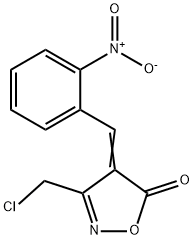 (4E)-3-(chloromethyl)-4-(2-nitrobenzylidene)isoxazol-5(4H)-one Struktur