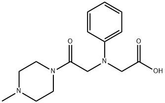 [[2-(4-methylpiperazin-1-yl)-2-oxoethyl](phenyl)amino]acetic acid Struktur