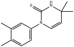 1-(3,4-dimethylphenyl)-4,4-dimethyl-1,4-dihydropyrimidine-2-thiol Struktur